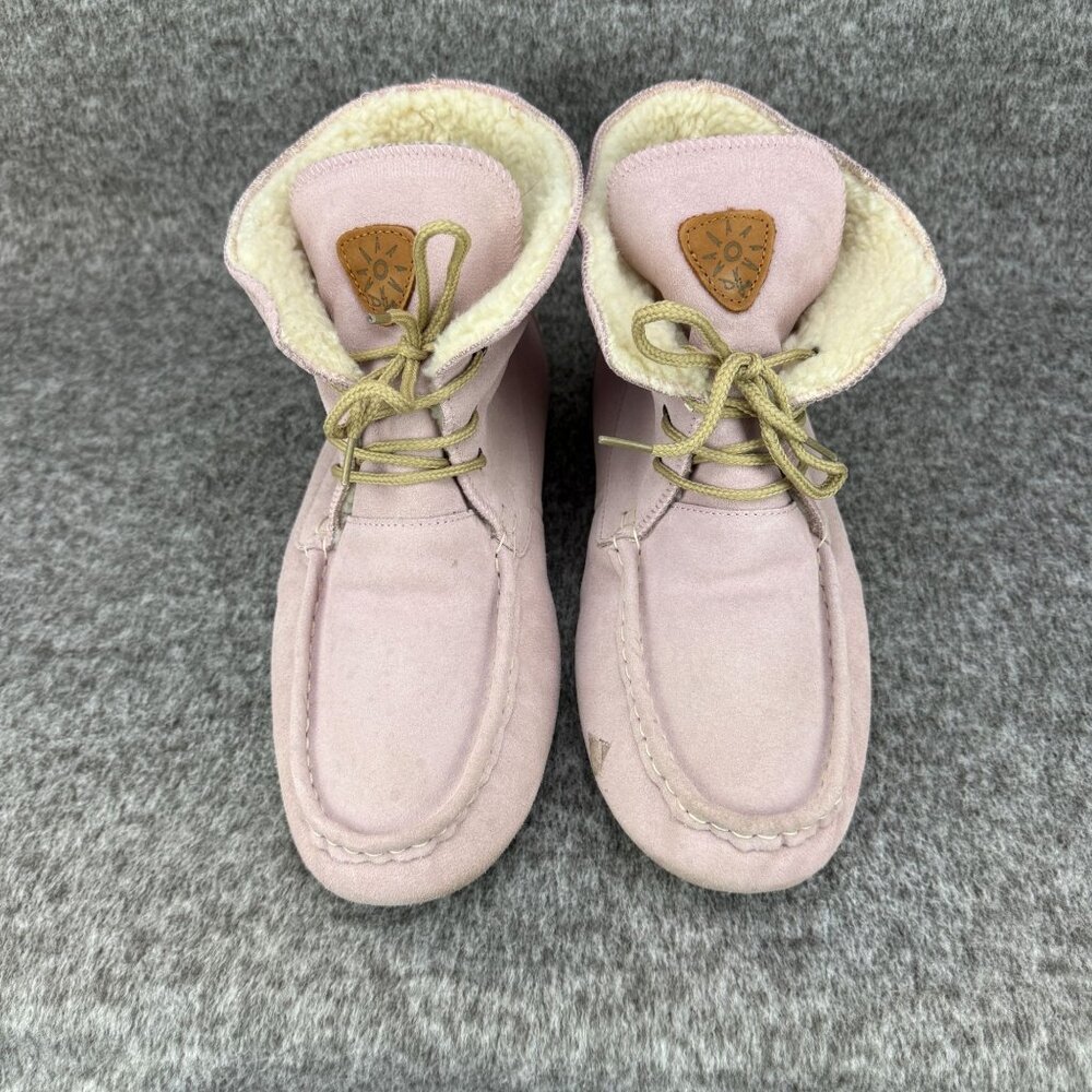 ✅Womens 11 Dije California Lace-Up Moccasin Faux Sherling Casual Comfort Slipper - Picture 10 of 13